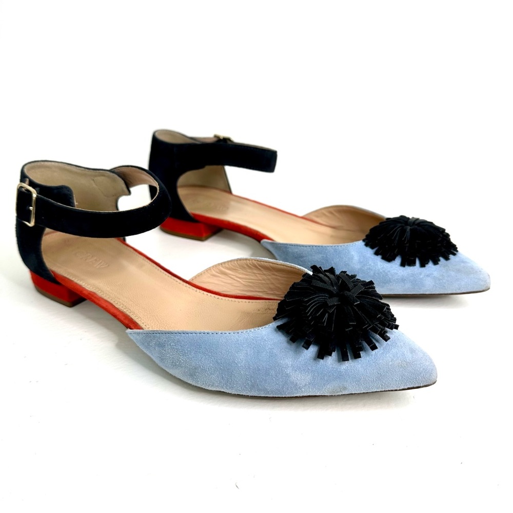 Pom Pom style strap loafers